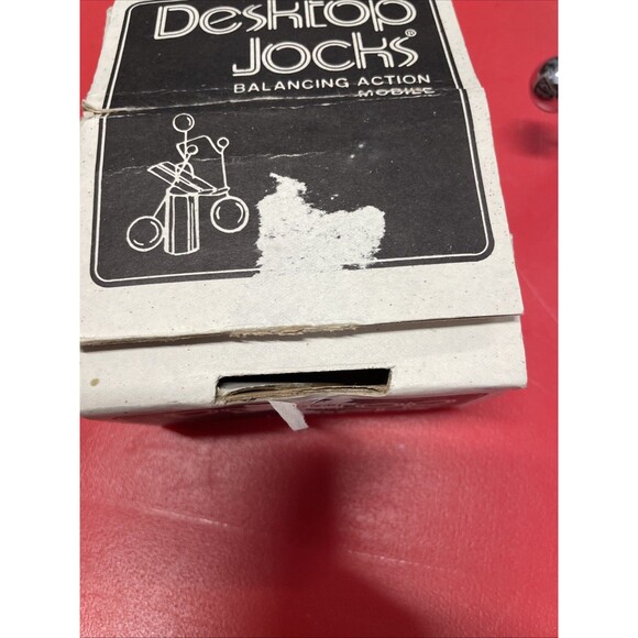 VTG 1978 Spencer Gifts Desktop Jocks Balancing Action Mobile metal figure Ski - Picture 5 of 5